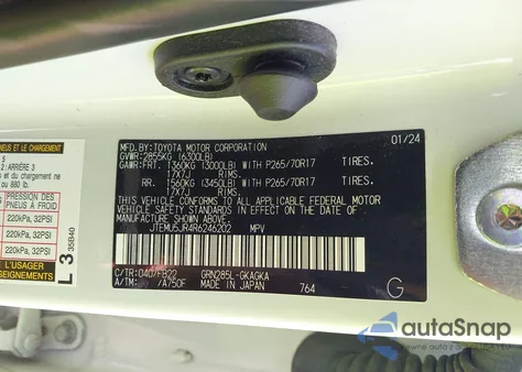 2024 Toyota 4Runner Sr5 from USA, damaged, VIN JTEMU5JR4R6246202